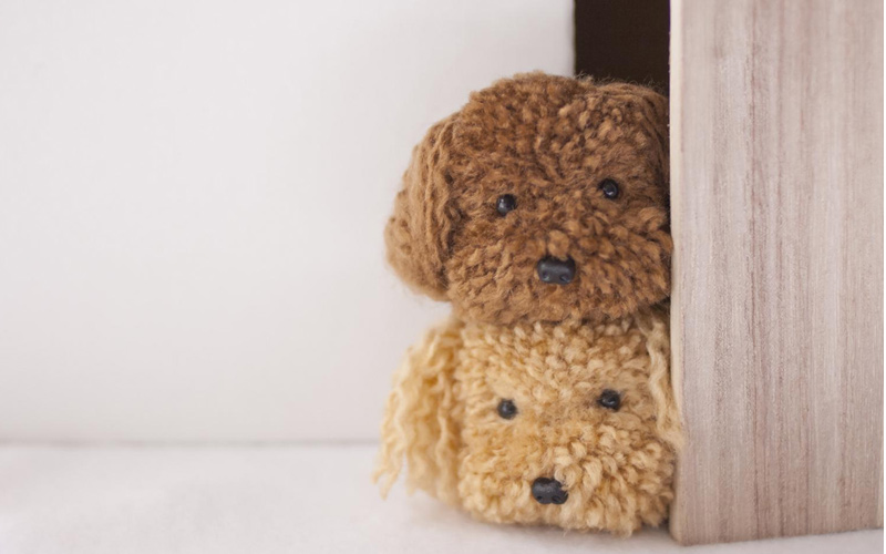 犬のぬいぐるみの写真